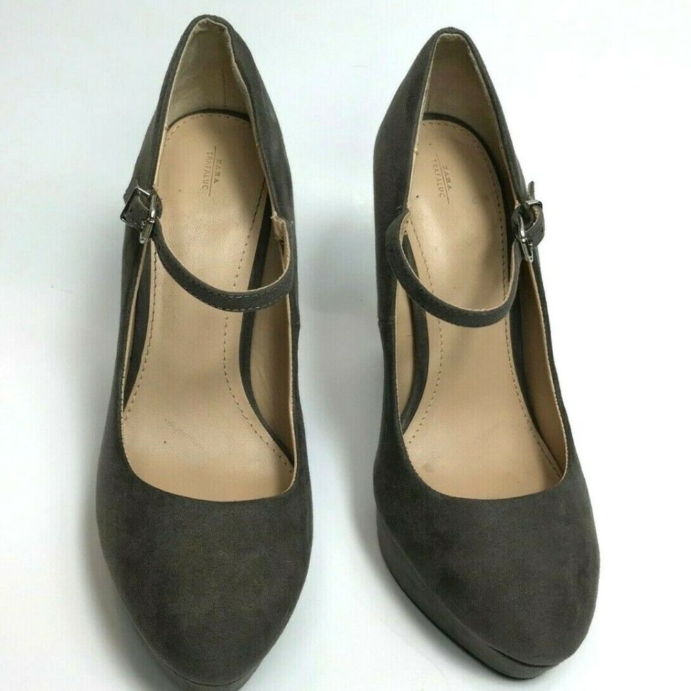 Zara Trafaluc Buckle Strap Platform Block Heels - Picture 11 of 11